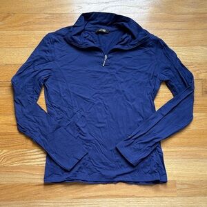 Classic Navy Quarter-Zip Top